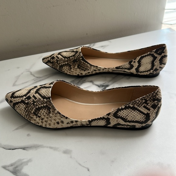 Pre owned/ Franco Sarto Snakeskin Patterned Women's Flats - Picture 11 of 15
